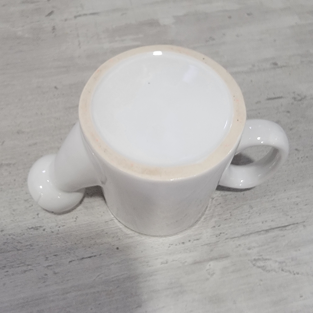 Vintage Watering Can Shaped Coffee Mug White Ceramic Tulips Gardening Cup - Picture 11 of 17